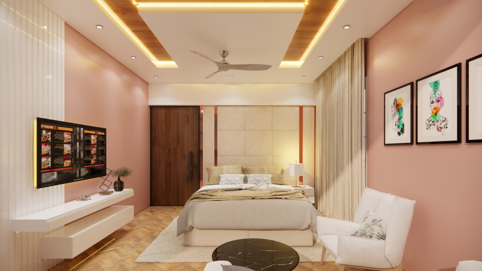 Sleek Contemporary Guest Room